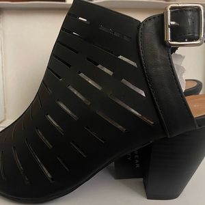 Black Open-Toe Ankle Bootie